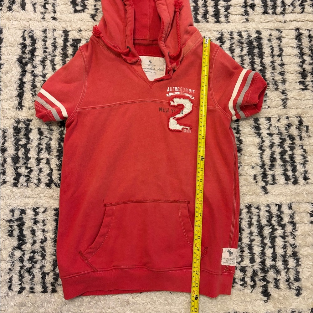 Abercrombie & Fitch Women’s Distressed Short Sleeve Hoodie - Picture 5 of 6